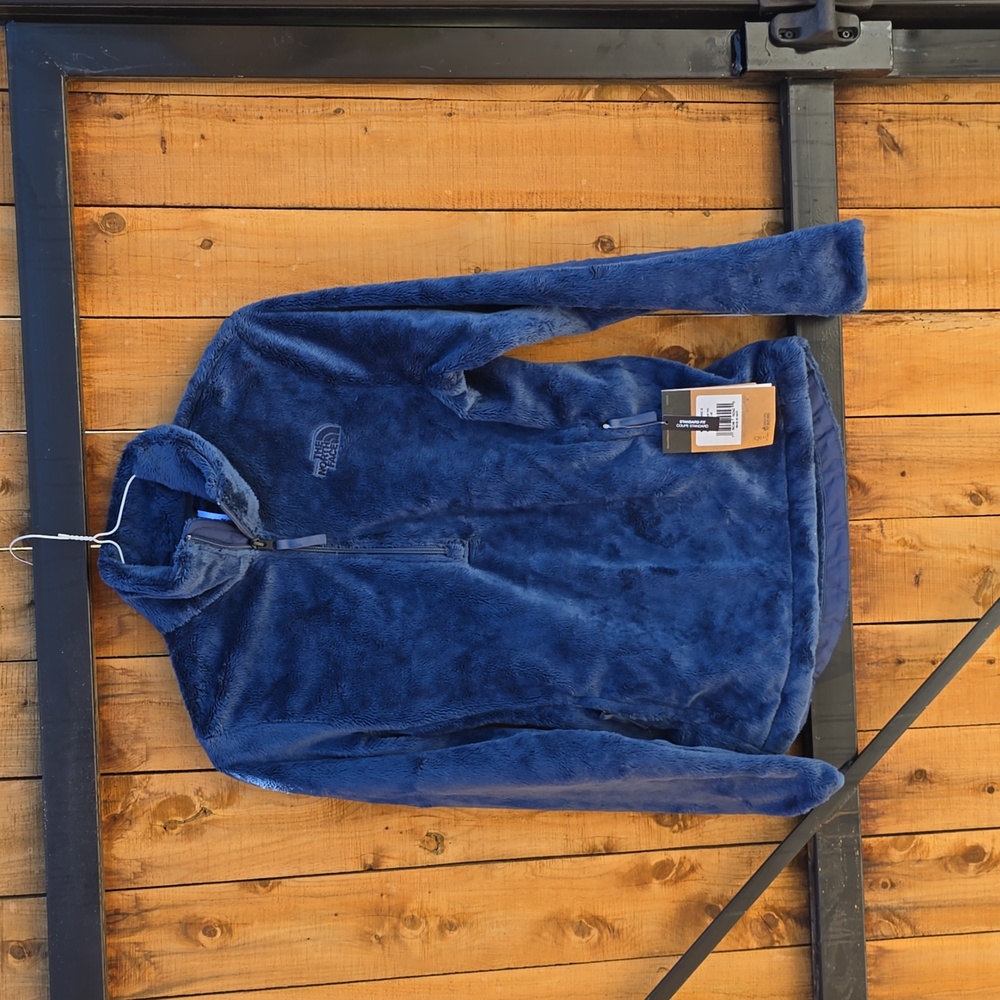 NWT The North Face Osito 1/4 Zip Pullover Jacket Coat Shady Blue Size S Pocket**